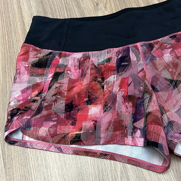 Lululemon Speed Up Short 2.5” Sun Dazed/Multi Pink Super Dark Size 10 - Picture 2 of 7